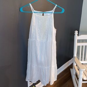 Xhilaration white flowy dress